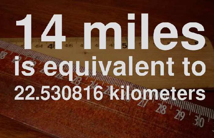 14 miles in km 
