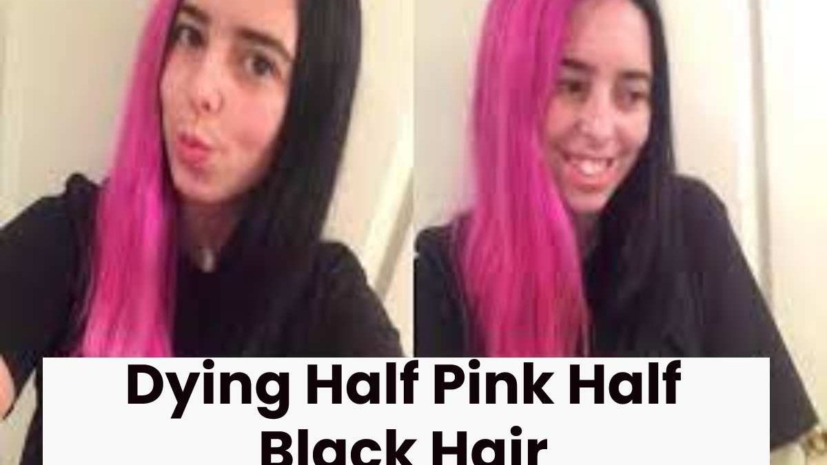 Dying Half Pink Half Black Hair
