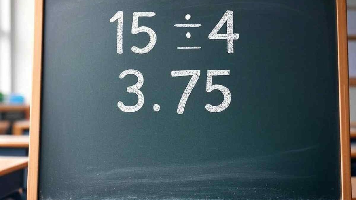 What is 15 divided by 4 Long Division?