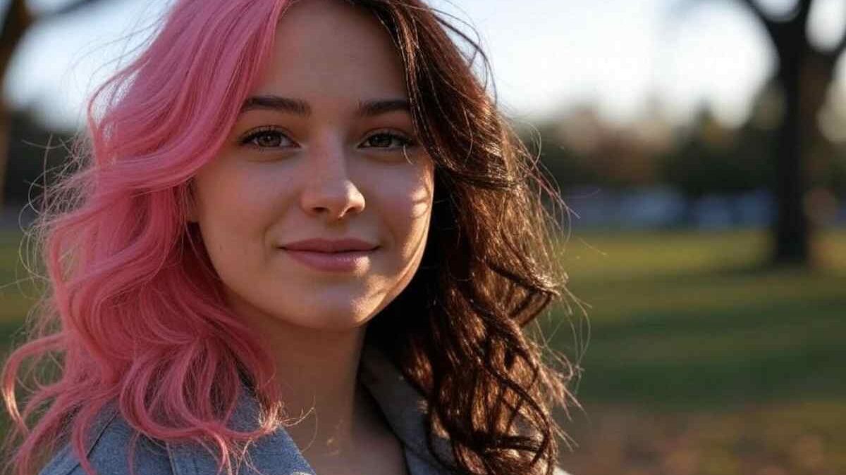Dying Half Pink Half Black Hair