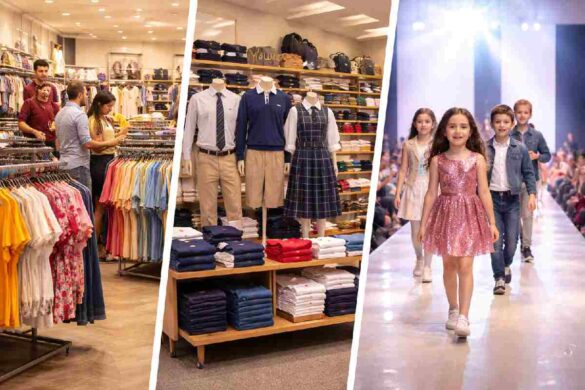 Comparison of Youngs Fashion India clothing, school uniforms, and kids fashion show