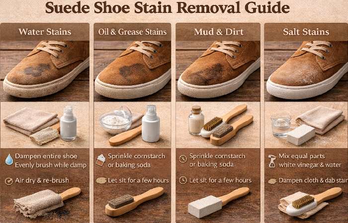 suede shoes stain removal methods