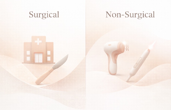 Comparison of surgical and non-surgical female genital rejuvenation options