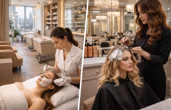 Luxury facial spa and premium hair salon in Manhattan New York